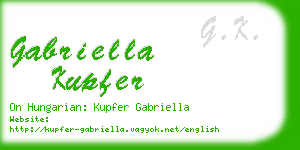 gabriella kupfer business card